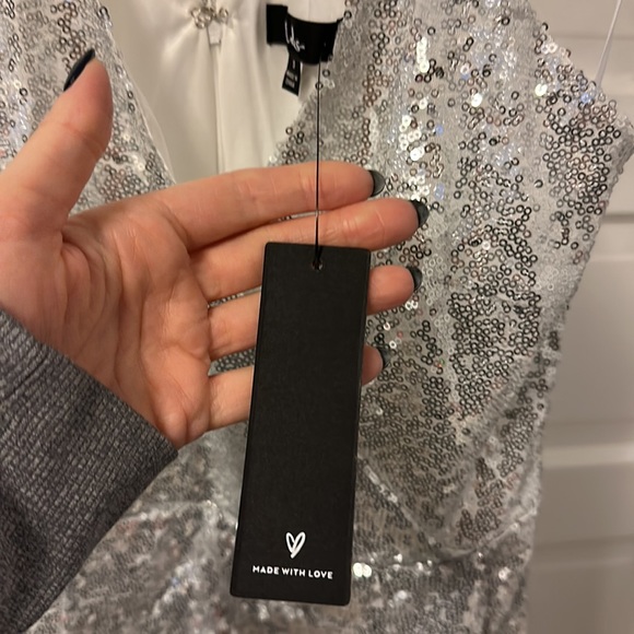 NWT silver sequin Lulu’s Dress 🪩 - Picture 14 of 14